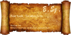 Bartek Szabolcs névjegykártya